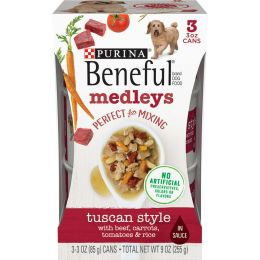 Purina Beneful Medleys Beef Stew Wet Dog Food Variety Pack 3 oz Cans (3 Pack)