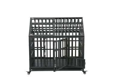 Heavy Duty Dog Cage pet Crate with Roof