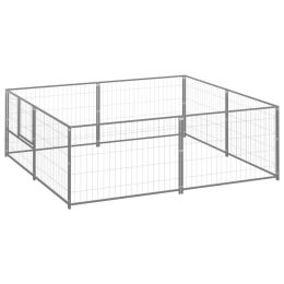 Dog Kennel Silver 43.1 ft�� Steel