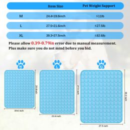 Pet Cooling Mat Cool Pad Cushion Dog Cat Puppy Blanket For Summer Sleeping Bed Dog Cooling Bed Pet Cooling Mat (Option: XL)